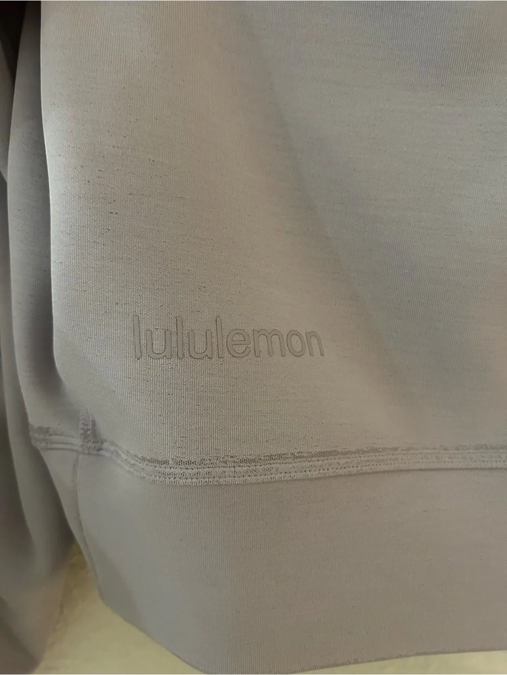 lululemon Perfectly Oversized Crop Crew - Lilac Size 8 IMPERFECTIONS